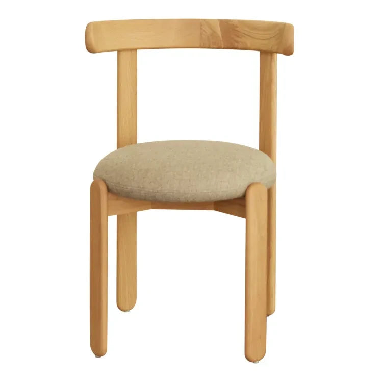 Gabrielle Paris - Silla de madera Leylak, asiento de lino | Crema