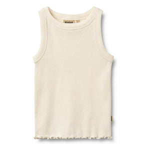 Wheat - Camiseta de tirantes acanalada de algodón orgánico Minka | Marfil