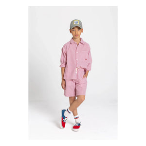 Smallable Kid - Camisa a rayas | Rojo cereza