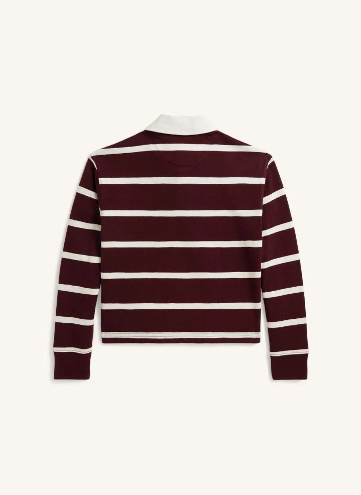 Ralph Lauren - Polo con logo a rayas | Burdeos
