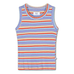 Repose AMS - Camiseta de tirantes acanalada a rayas de algodón orgánico | Lila