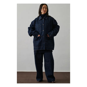 Soeur - Chaqueta de algodón orgánico Domingo Denim | Vaquero sin lavar