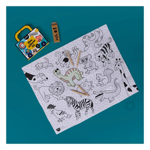 Omy - Mini set de colorear animales