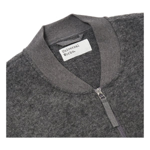 Universal Works - Chaqueta bomber de lana con cremallera | Gris