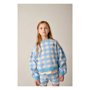 Tumble N'Dry - Sudadera oversize Breese Vichy Algodón orgánico | Azul claro