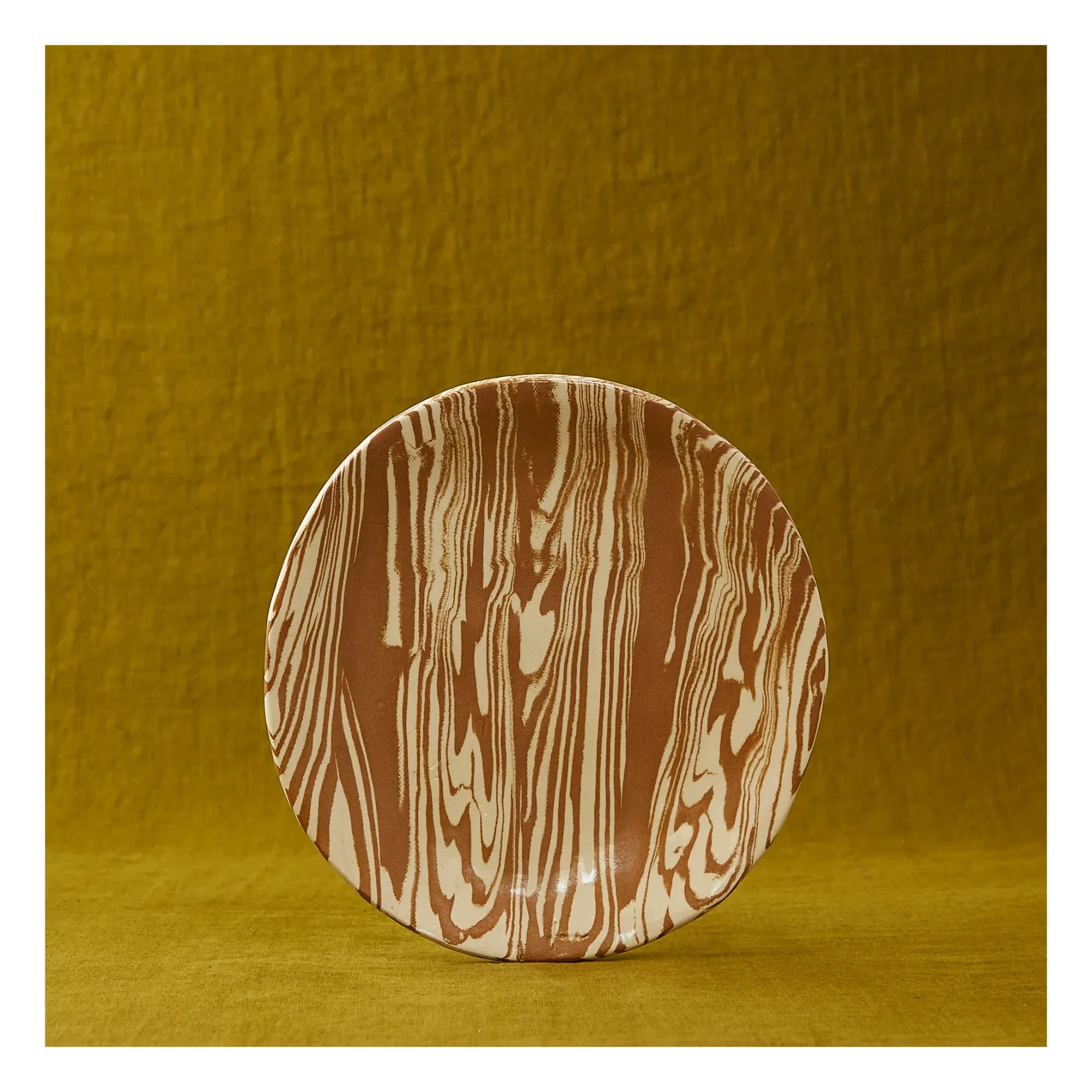 Franca Atelier - Platos Mixtos de Arcilla - Set de 2 | Mármol Marrón