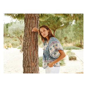 M.A.B.E. - Myla Blusa de algodón | Azul