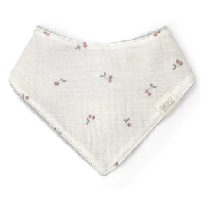 Babyshower - Babero bandana de cerezas | Crudo