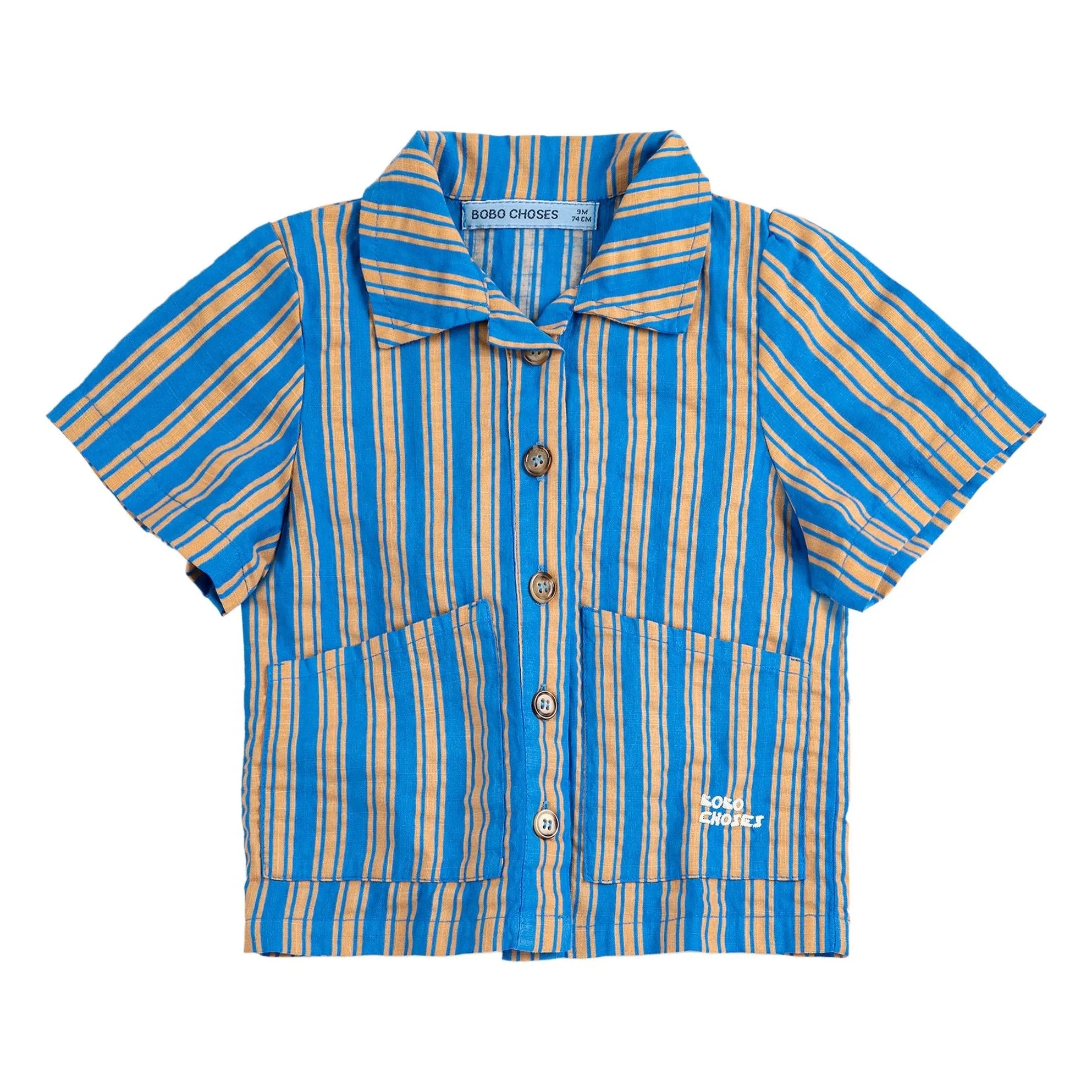 Bobo Choses - Camisa de bebé a rayas | Azul