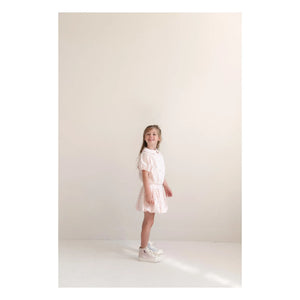 Jenest - Falda Globo Betty Lunares Algodón Orgánico | Rosa Palo