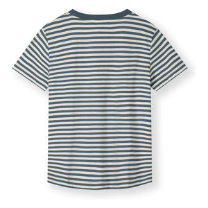 Gray Label - Camiseta Oversize de Algodón Orgánico a Rayas | Azul