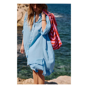 Rose in April - Bolso tote a rayas Elisa | Rosa