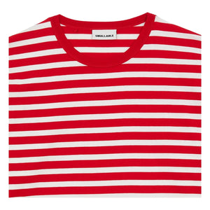 Smallable Man - Camiseta de algodón orgánico a rayas Silas | Rojo oscuro