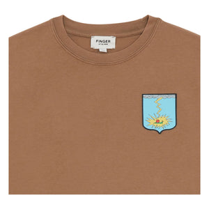 Finger in the nose - Camiseta de algodón orgánico Taylor | Marrón helado