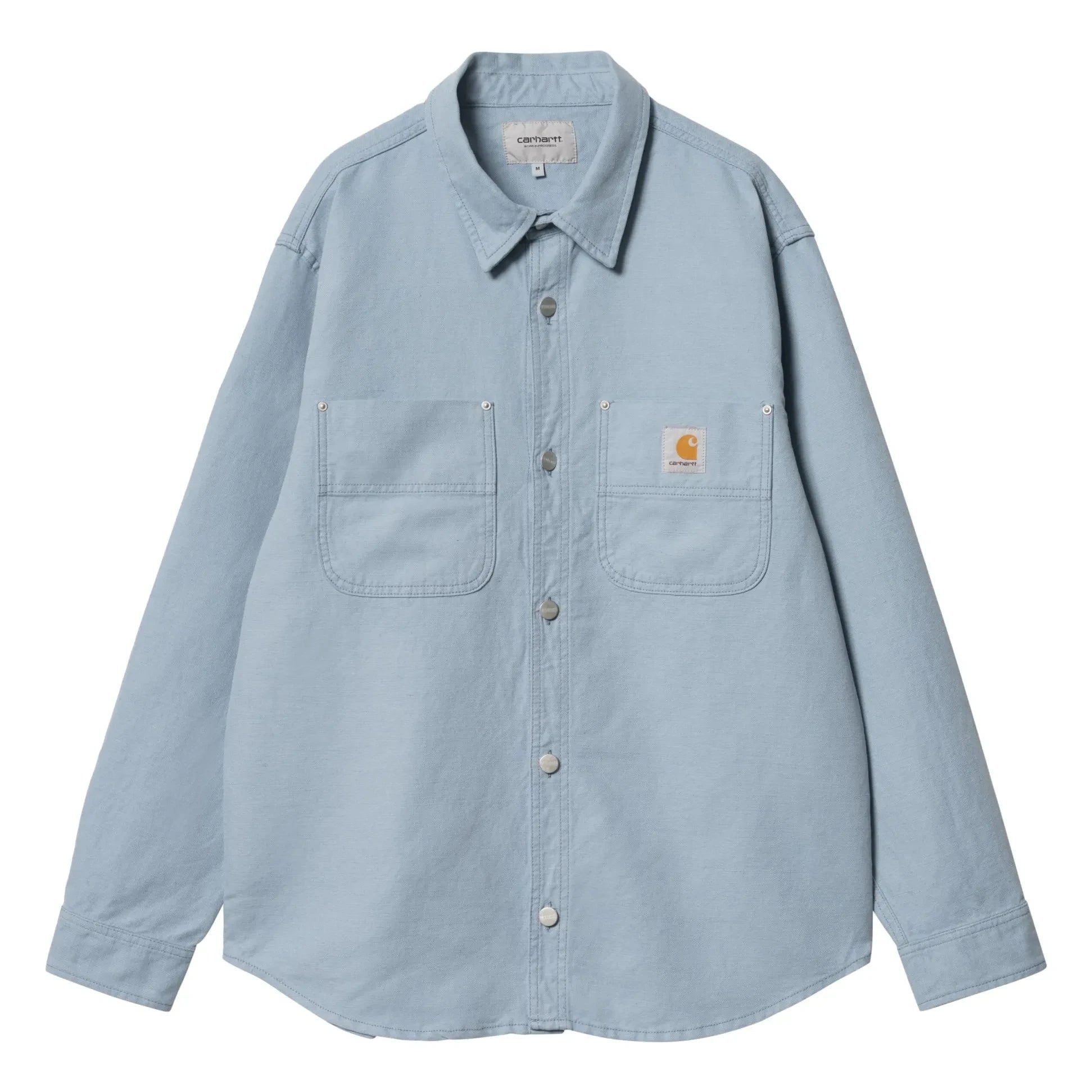 Carhartt WIP - Camisa extragrande de lino y algodón Walter | Azul grisáceo