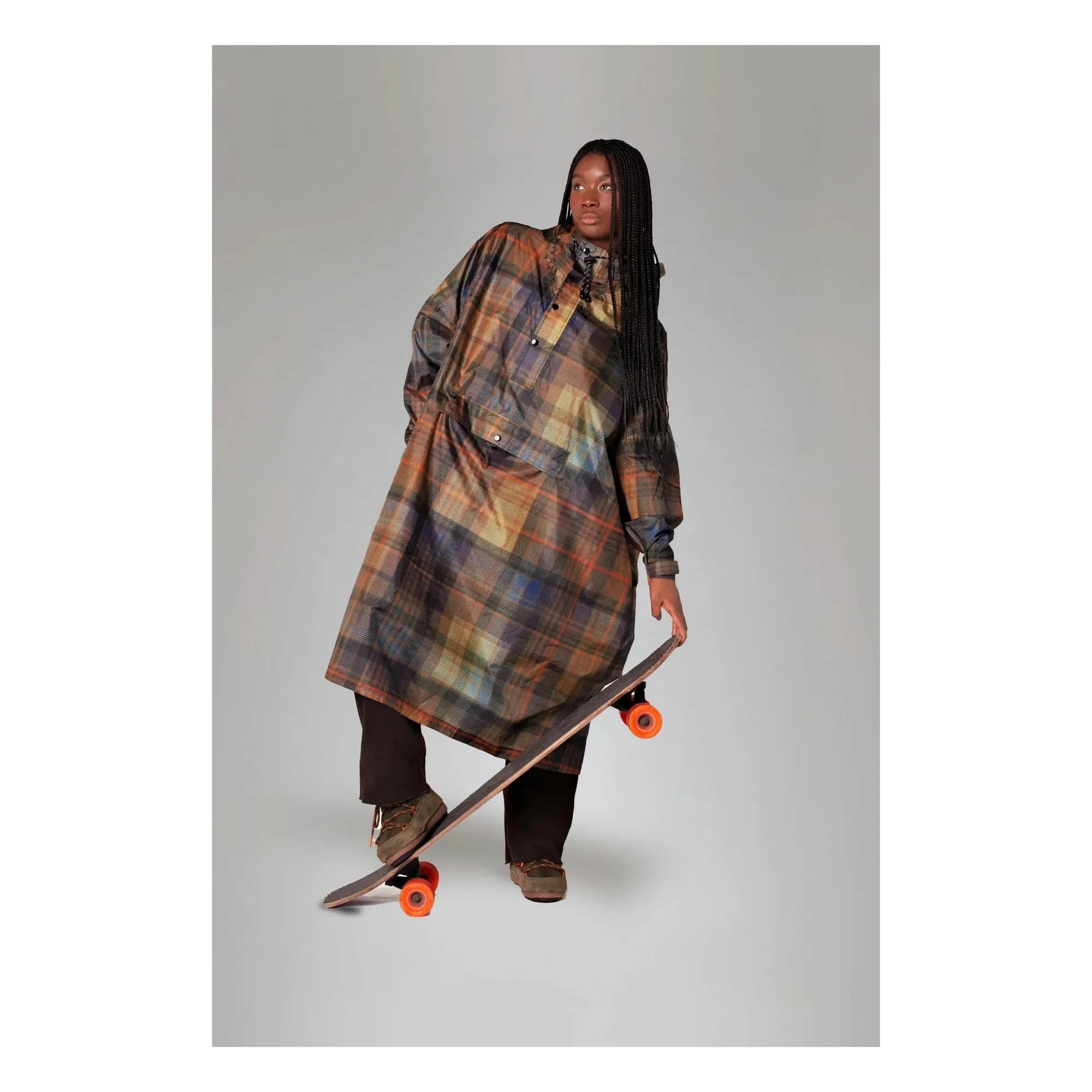 Rainkiss - Capa de lluvia Tartan - Colección mujer | Naranja