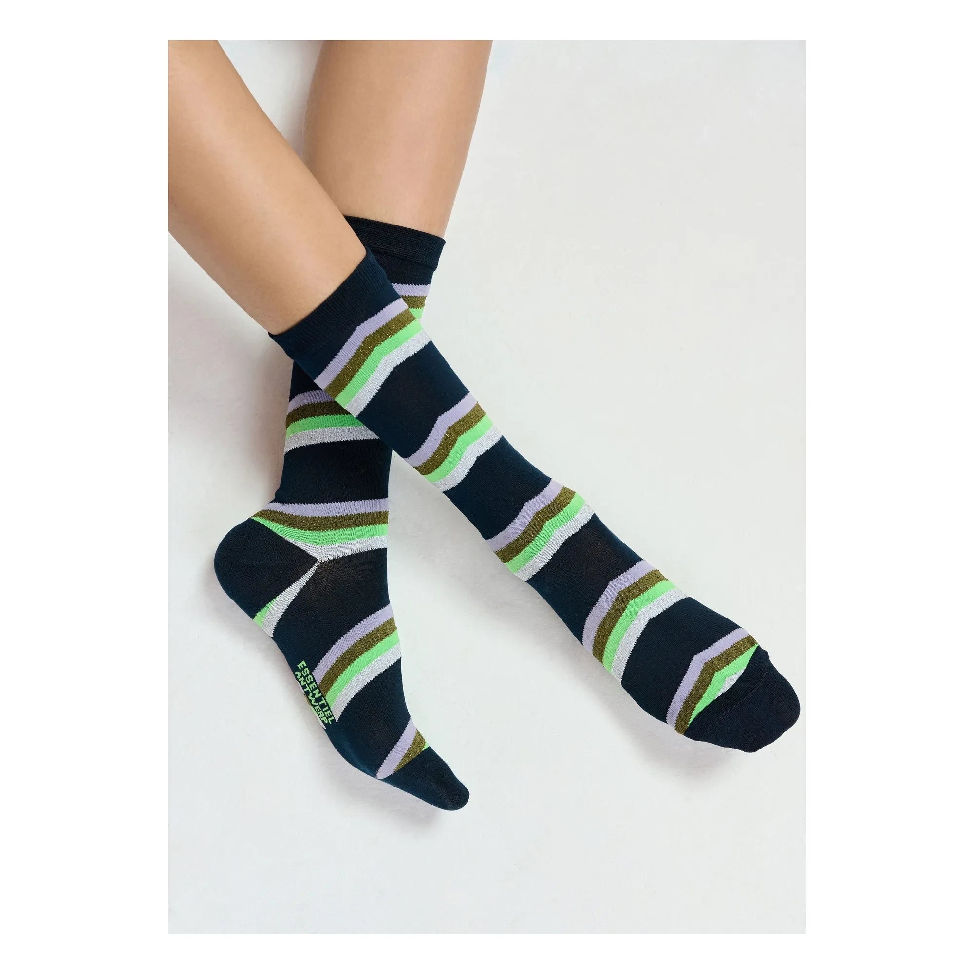 Essentiel Antwerp - Calcetines de rayas Joyz | Azul Marino