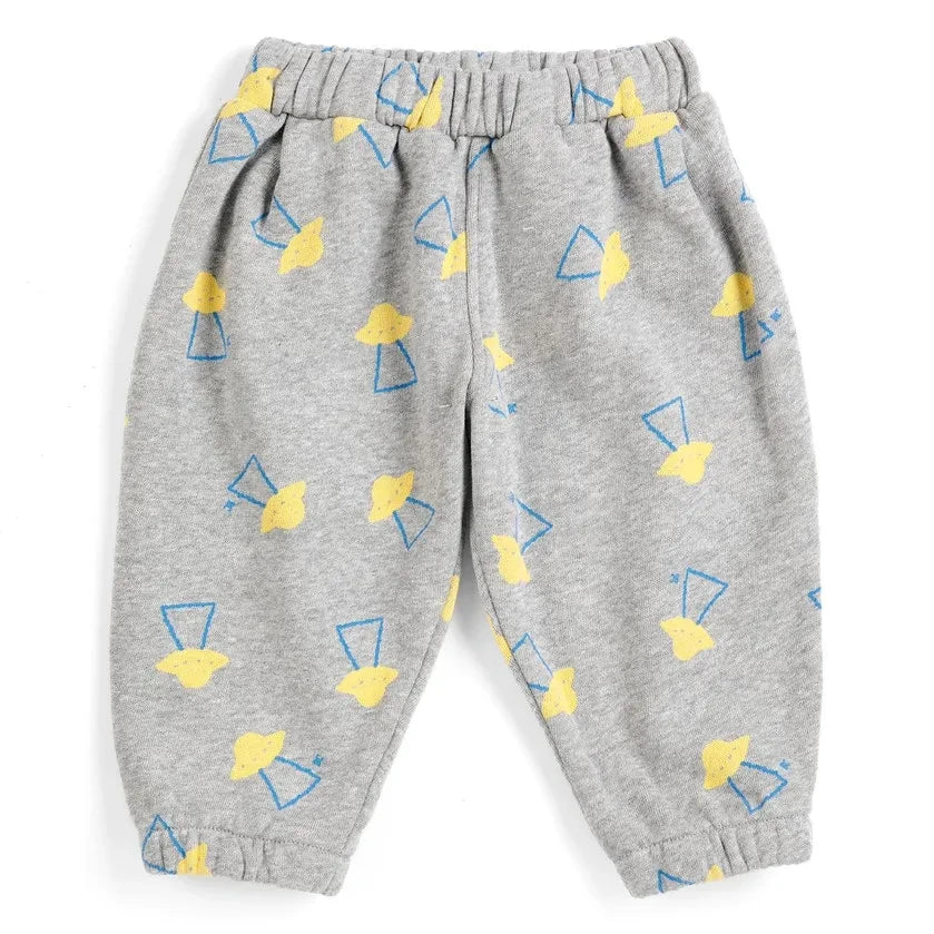 Bobo Choses - Jogger saucers Algodón Orgánico Bebé | Gris Jaspeado