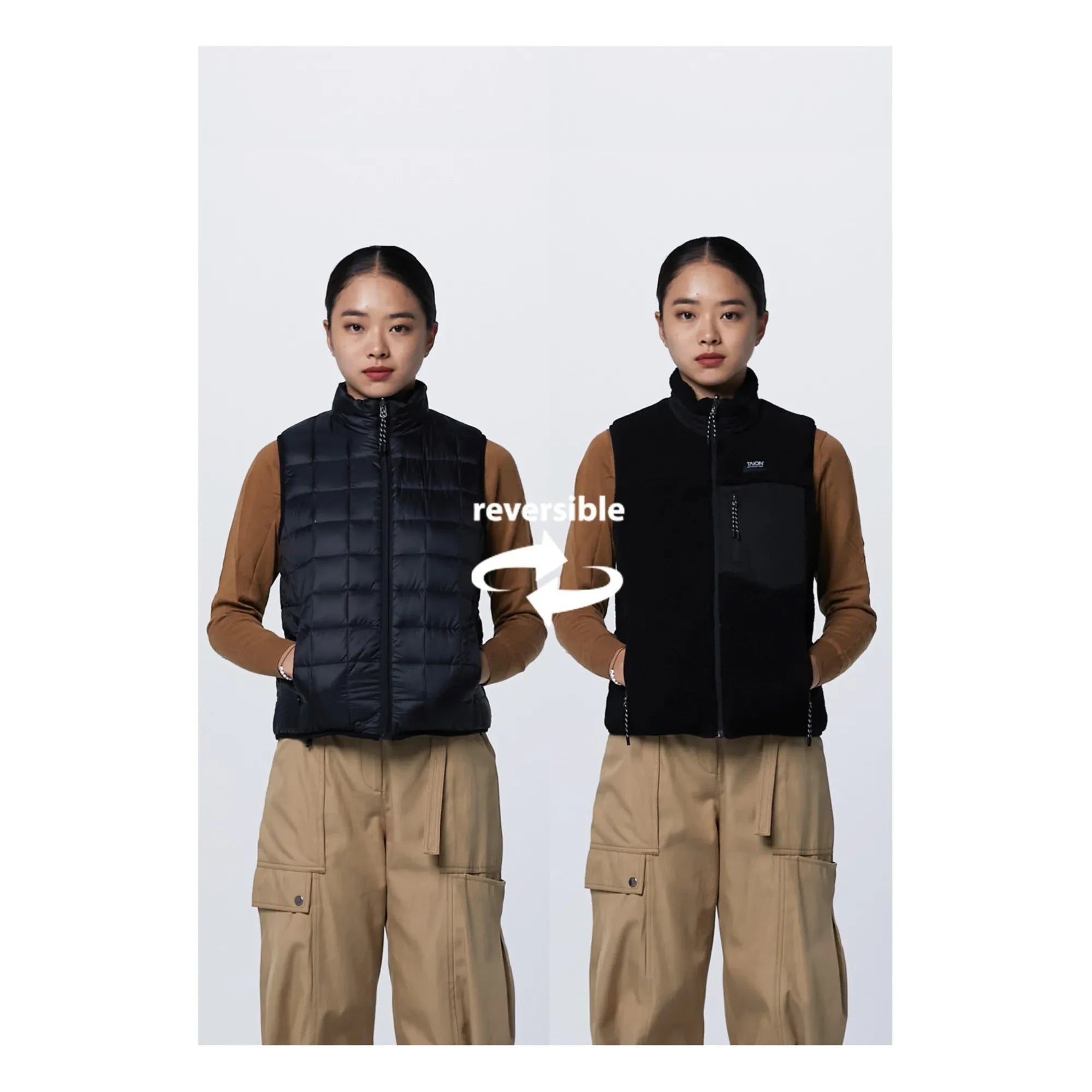 Taion - Chaleco Reversible Montaña | Negro