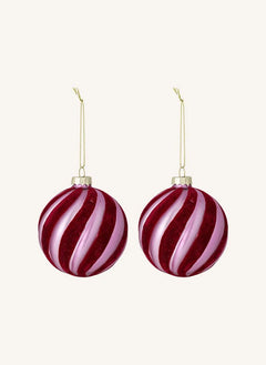 Bloomingville - Adornos Navideños Sayla - Set de 2 | Rojo