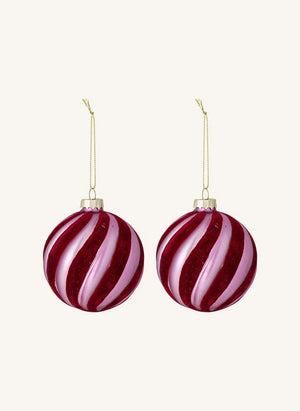 Bloomingville - Adornos Navideños Sayla - Set de 2 | Rojo