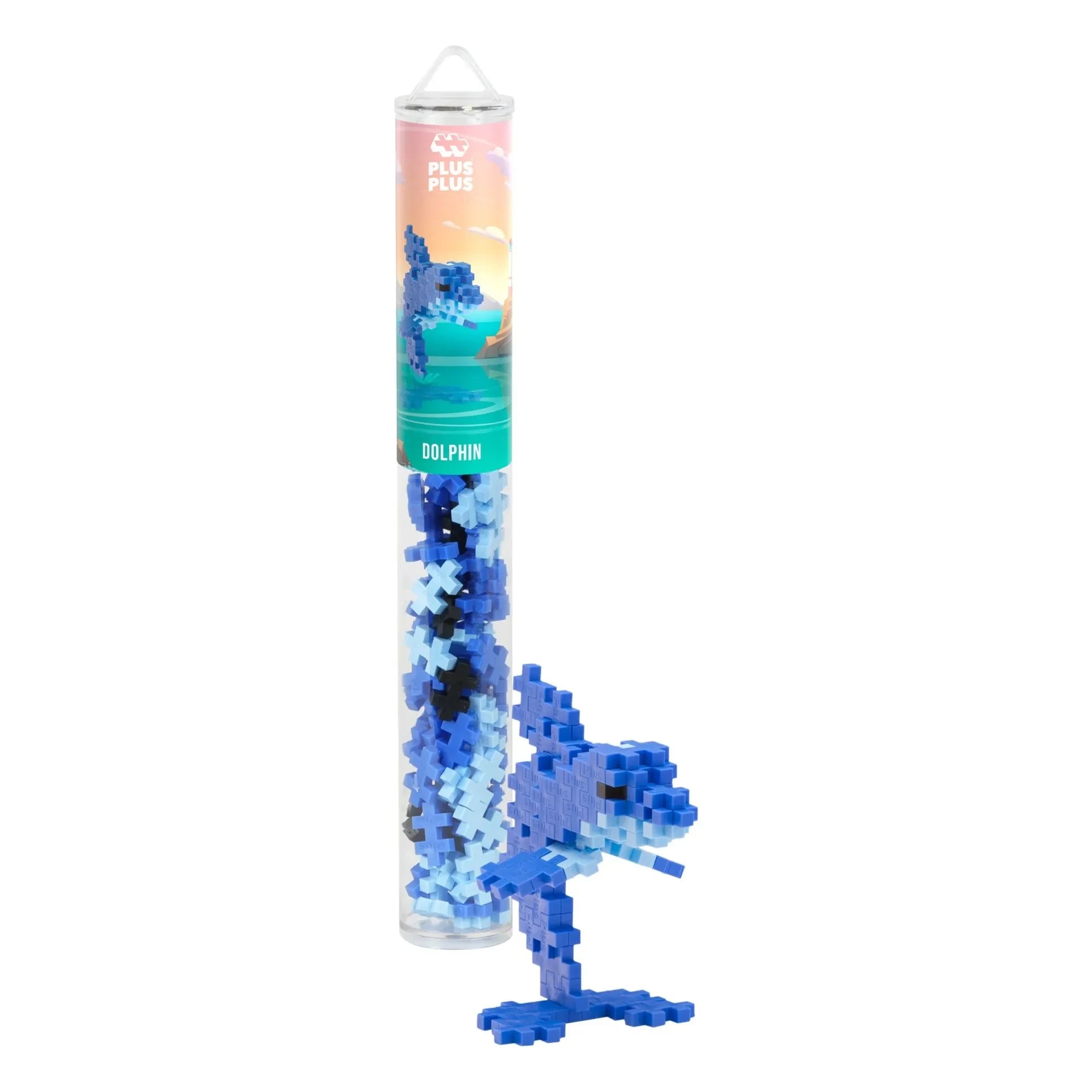 Plus-Plus - Tubo Delfín - 100 piezas