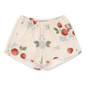 Konges Sløjd - Shorts de algodón orgánico Ava Strawberry | Beige