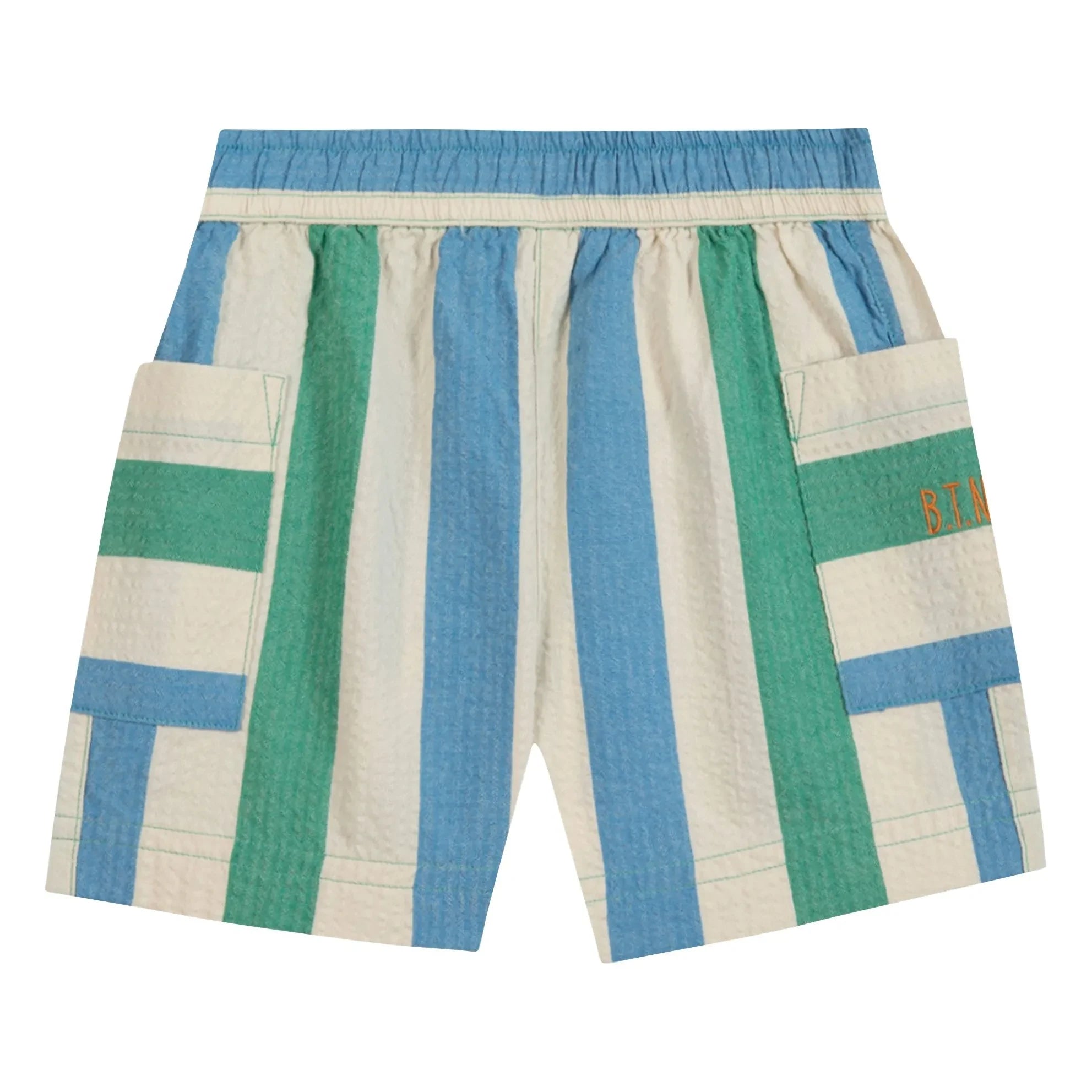 Bonton - Pantalones cortos Lois a rayas con bolsillos | Crudo