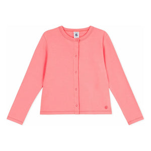 Petit Bateau - Cárdigan de algodón orgánico | Coral