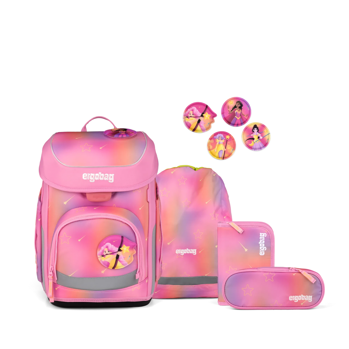 Ergobag - Set de mochila escolar cubo Girl Powbear