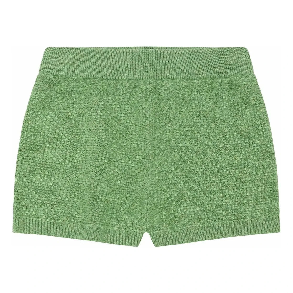 FUB - Pantalón Corto Fino de Punto de Algodón Orgánico | Verde