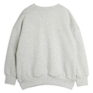 Mini Rodini - Organik pamuk çiçek sweatshirt | Gri melanj