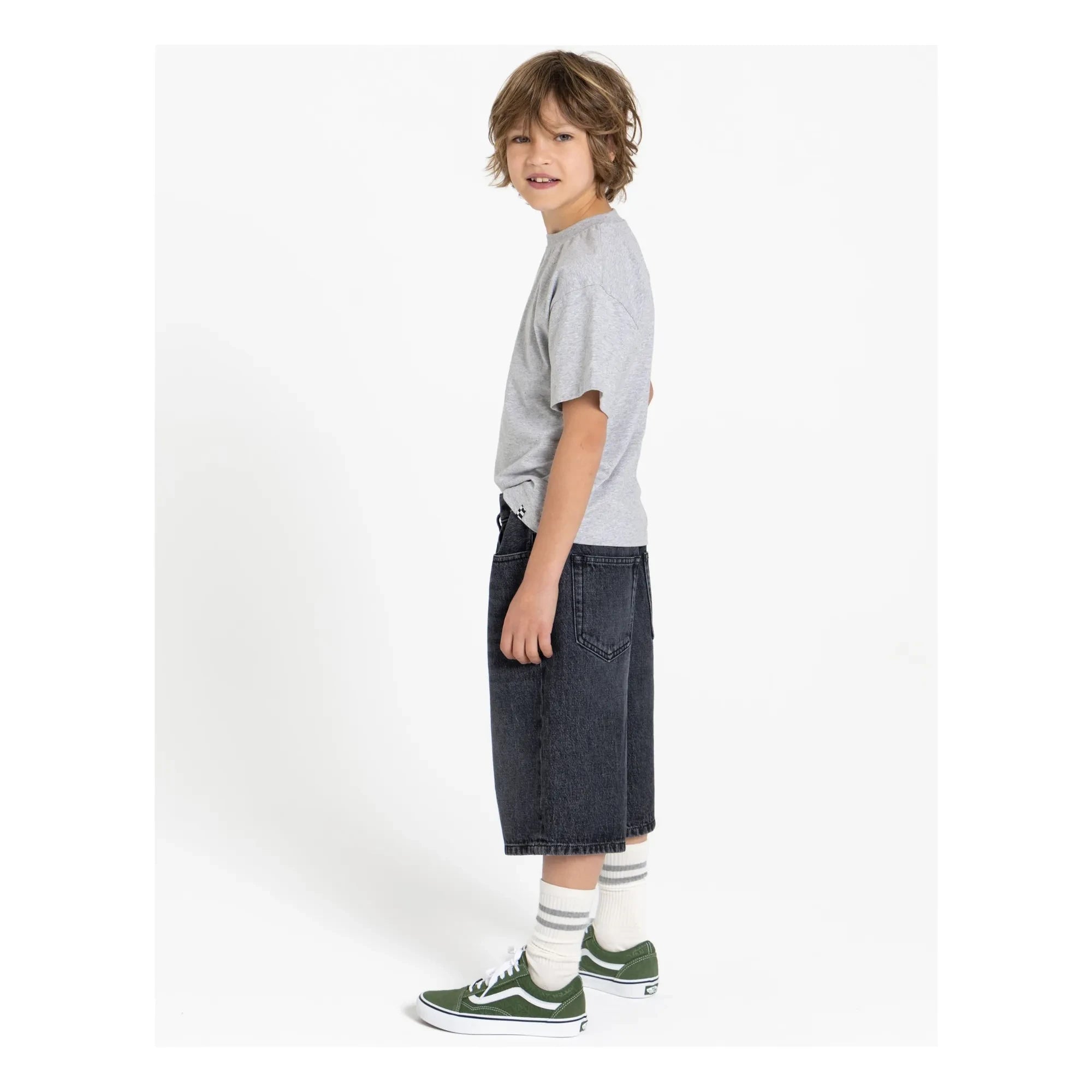Finger in the nose - Bermuda vaquera oversize Sacha | Vaquero gris