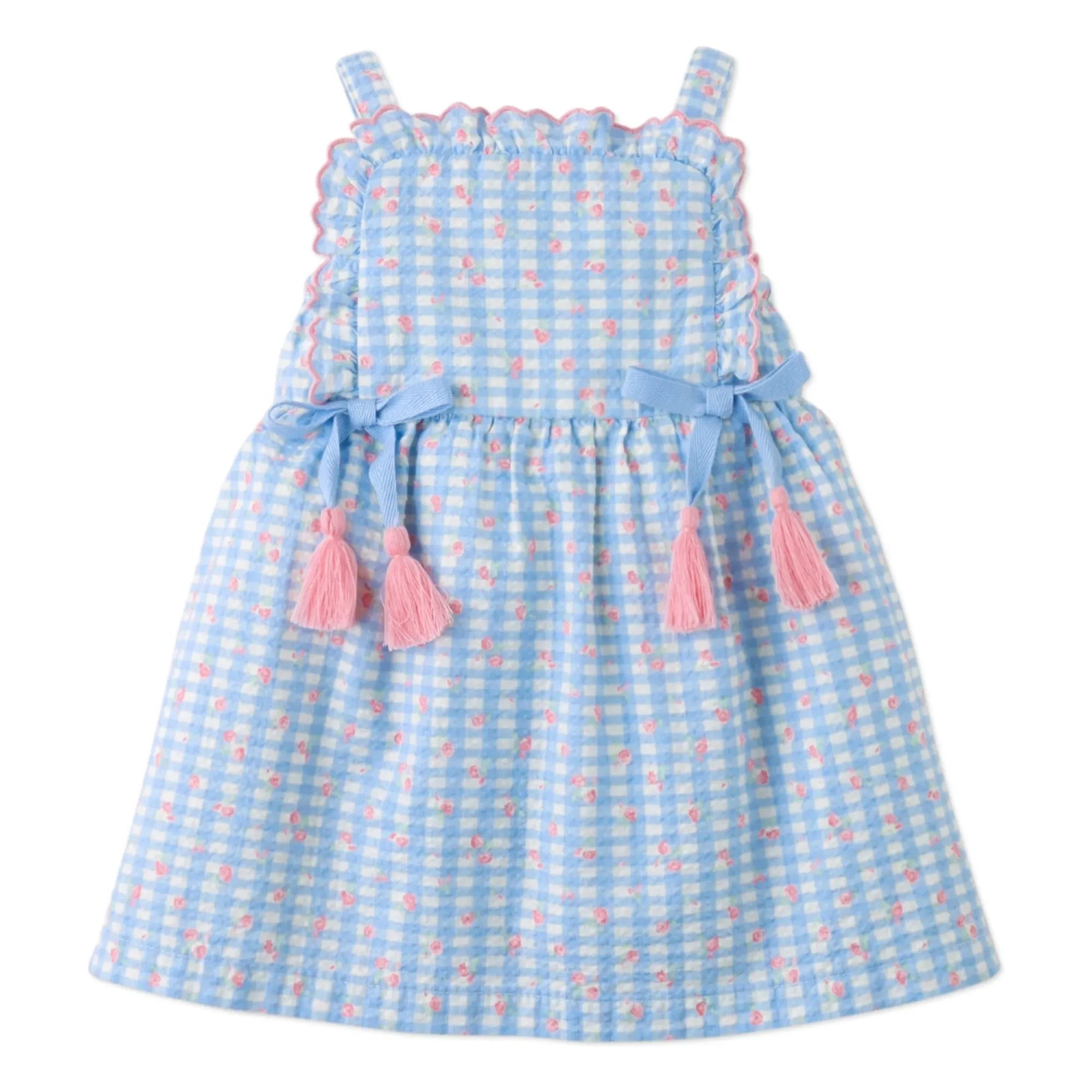 Gingersnaps - Vestido azul empolvado con lazos