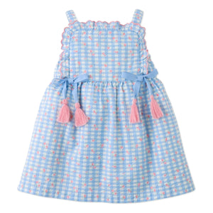 Gingersnaps - Vestido azul empolvado con lazos
