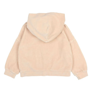 Búho - Kadife Kalp Kapüşonlu Sweatshirt | Açık Pembe