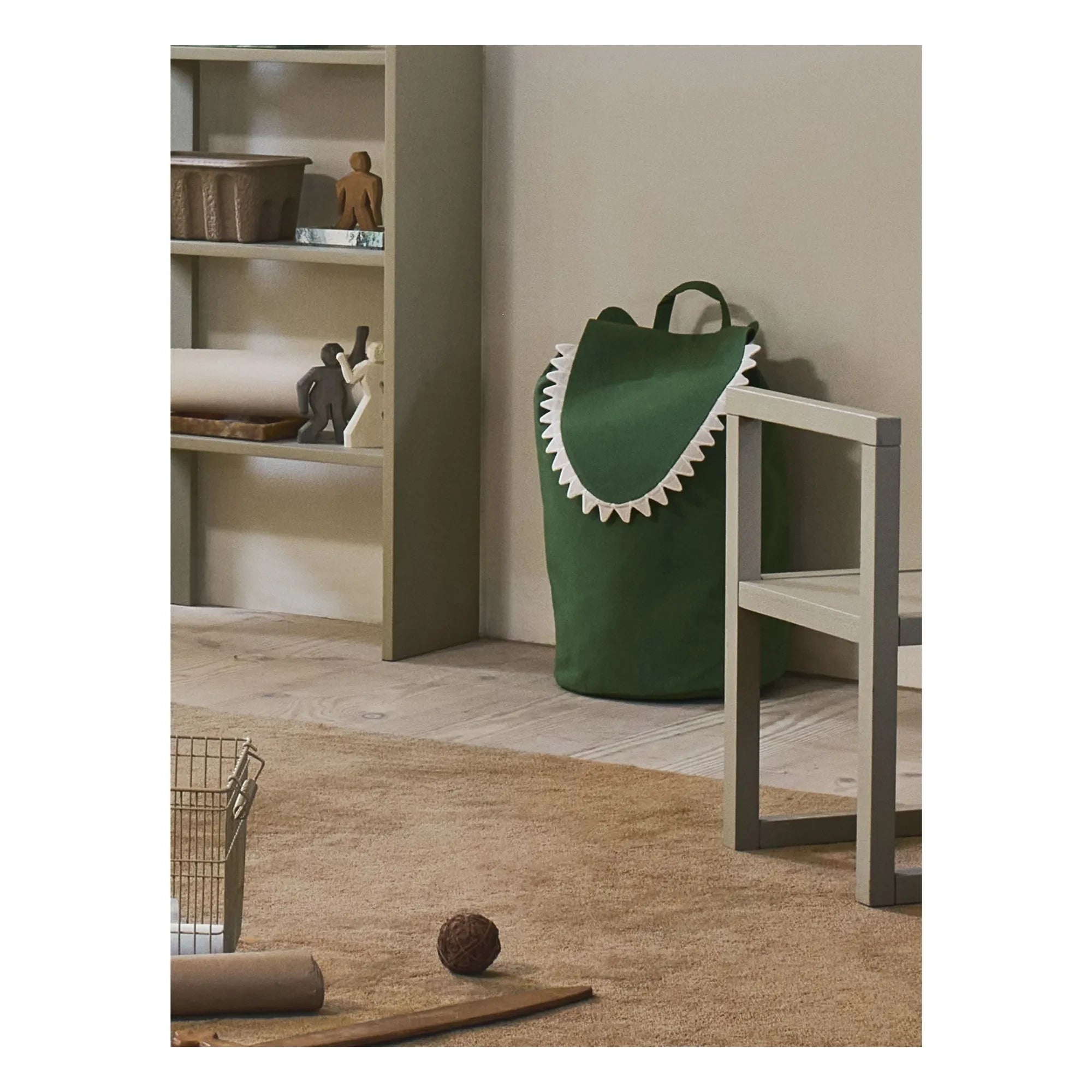 Ferm Living Kids - Cesto de almacenamiento Cocodrilo | Verde