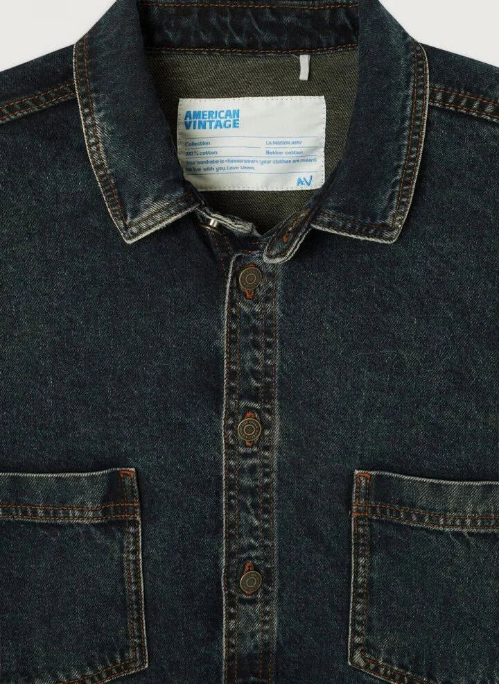 American Vintage - Lydbay Camisa de algodón de corte holgado | Negro
