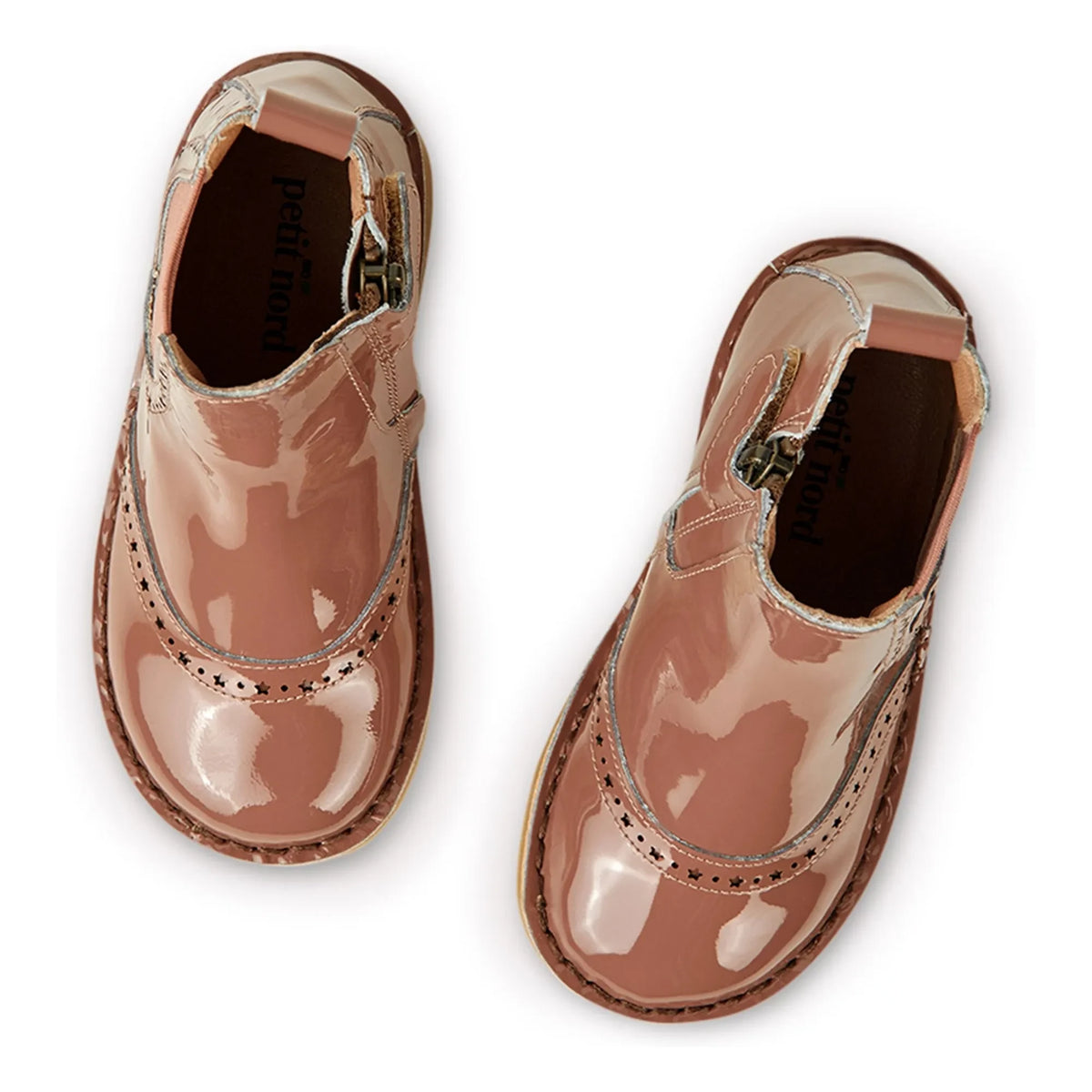 Petit Nord - Botines con cremallera y estrellas | Rosa