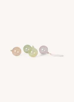Ferm Living - Adornos de Navidad de Vidrio Pastel - Set de 4