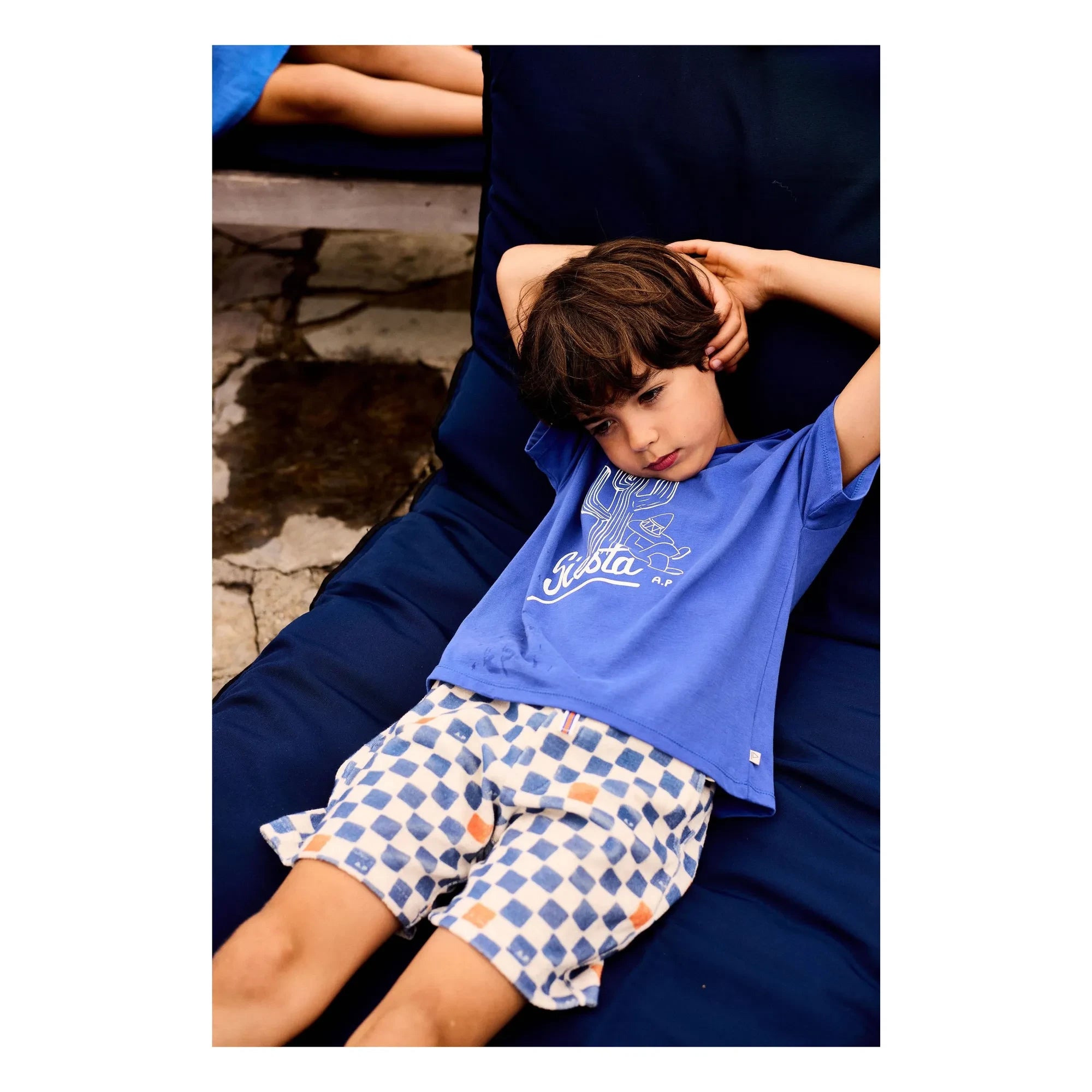 Arsène et Les Pipelettes - Camiseta de algodón orgánico Siesta | Azul celeste