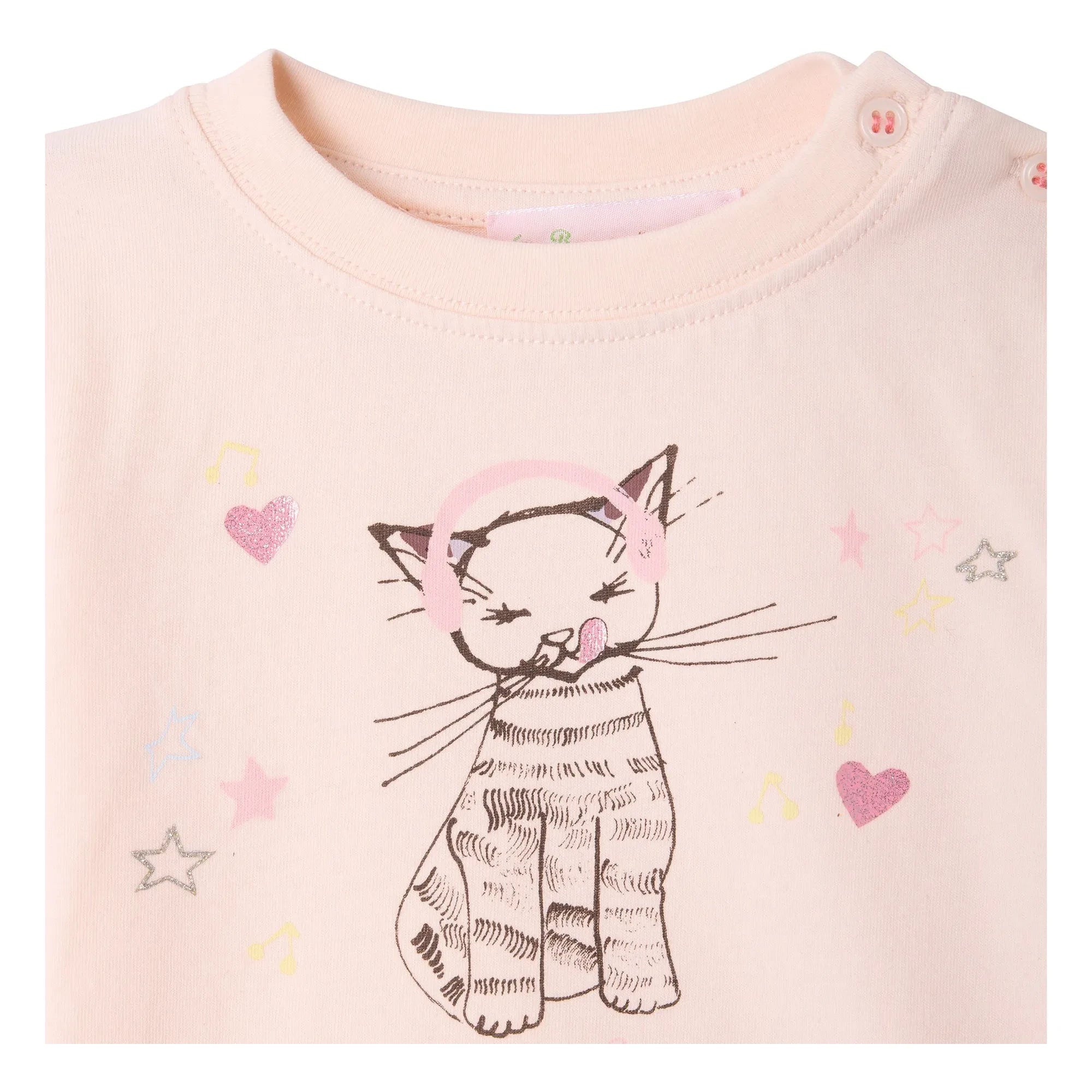 Bonpoint - Camiseta de Algodón Orgánico Aiman Cat | Rosa