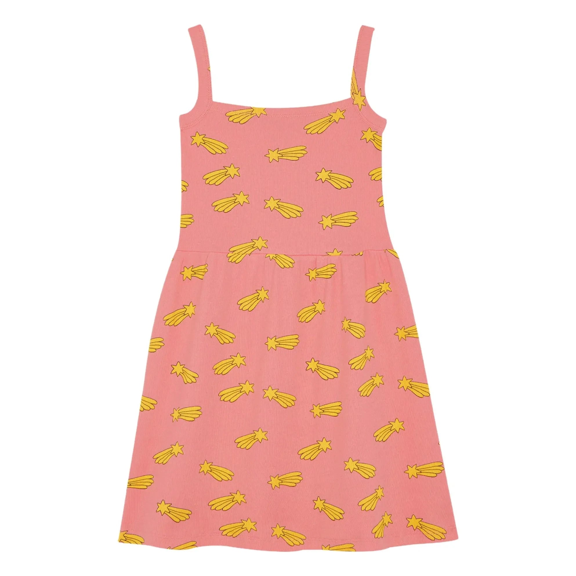 The Campamento - Vestido de algodón orgánico estrellas fugaces | Rosa chicle