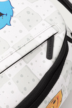 Sprayground - Mochila blanca Monstruo de las Galletas de Barrio Sésamo 910B9124NSZ