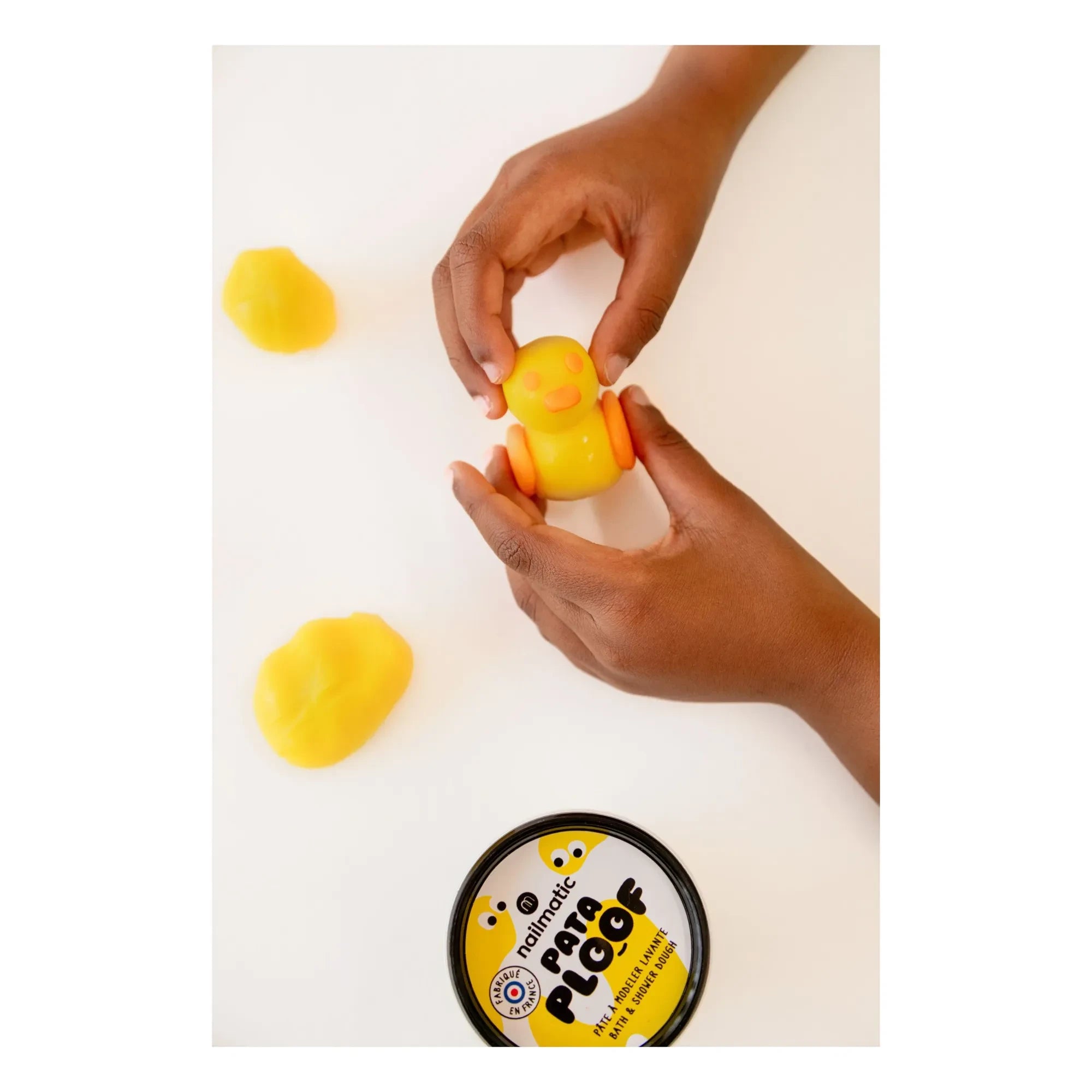 Nailmatic Kids - Pataploof, modelo de arcilla lavable, dúo y molde | Naranja
