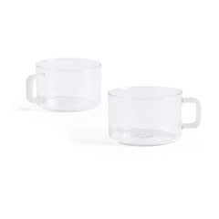 Heno - Vasos de cristal para té de infusión - Juego de 2 | Blanco