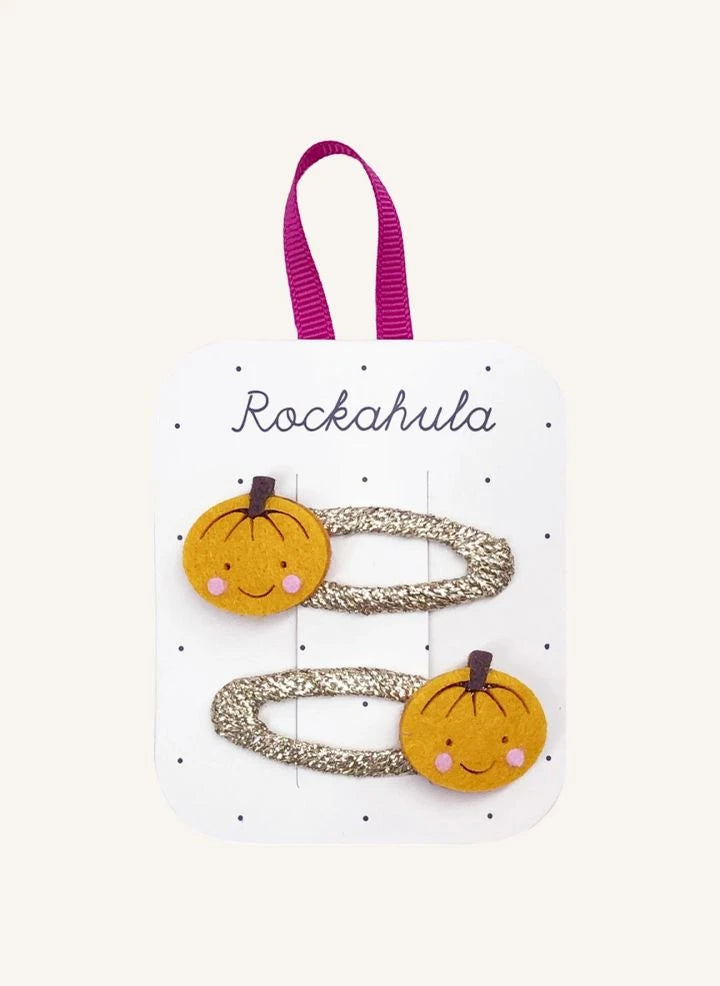 Rockahula Kids - Set de 2 clips de calabaza | Naranja