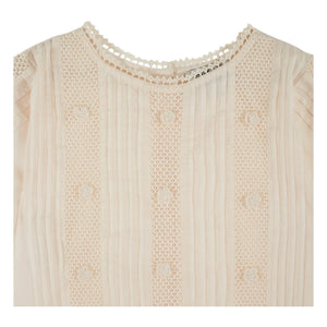 Emile et Ida - Blusa de algodón bordada | Crema