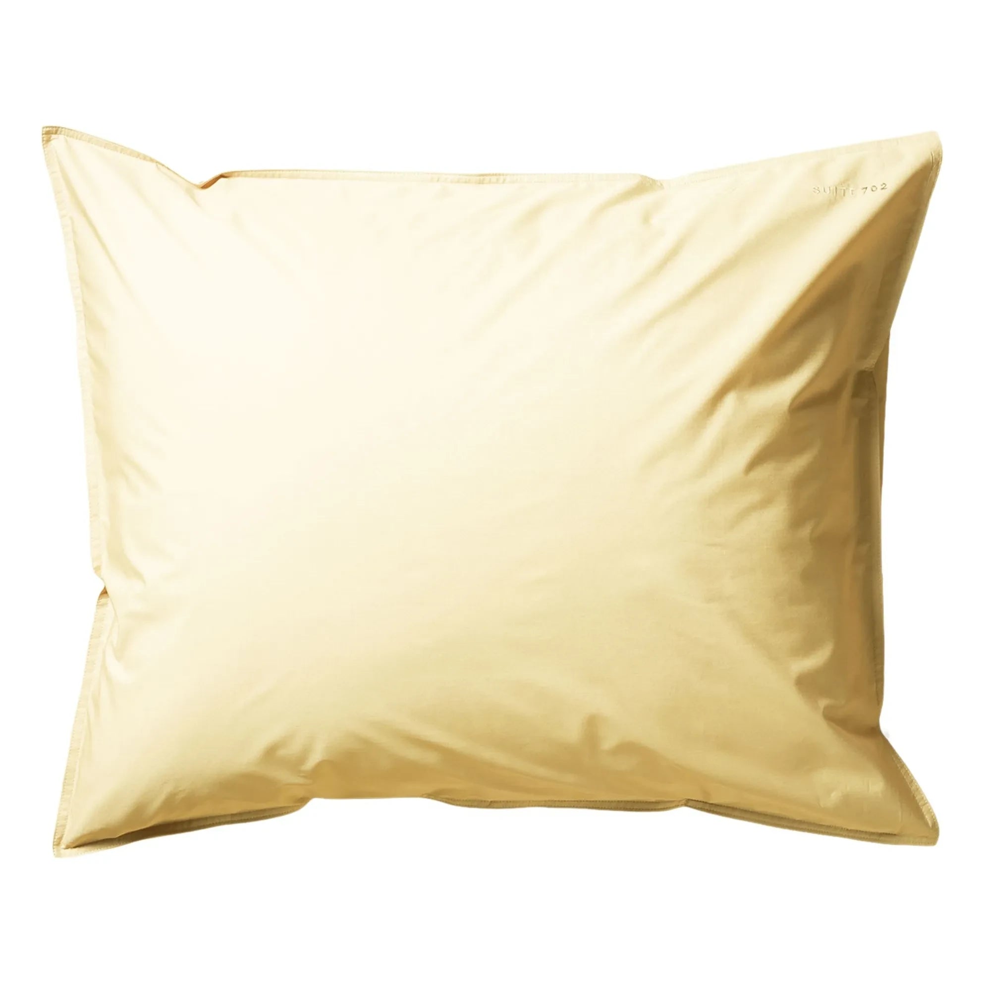 Suite 702 - Funda de almohada de percal orgánico - Amarillo Mantequilla | Amarillo