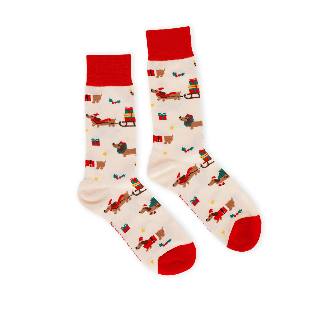 Legami - Calcetines de Navidad Dachshund Talla 41-47 - ¡Ajuste Perfecto!